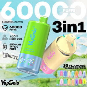 einweg e zigarette vapsolo triple pro 60000 züge 3 in 1 vape großhandel mit einweg e zigarette